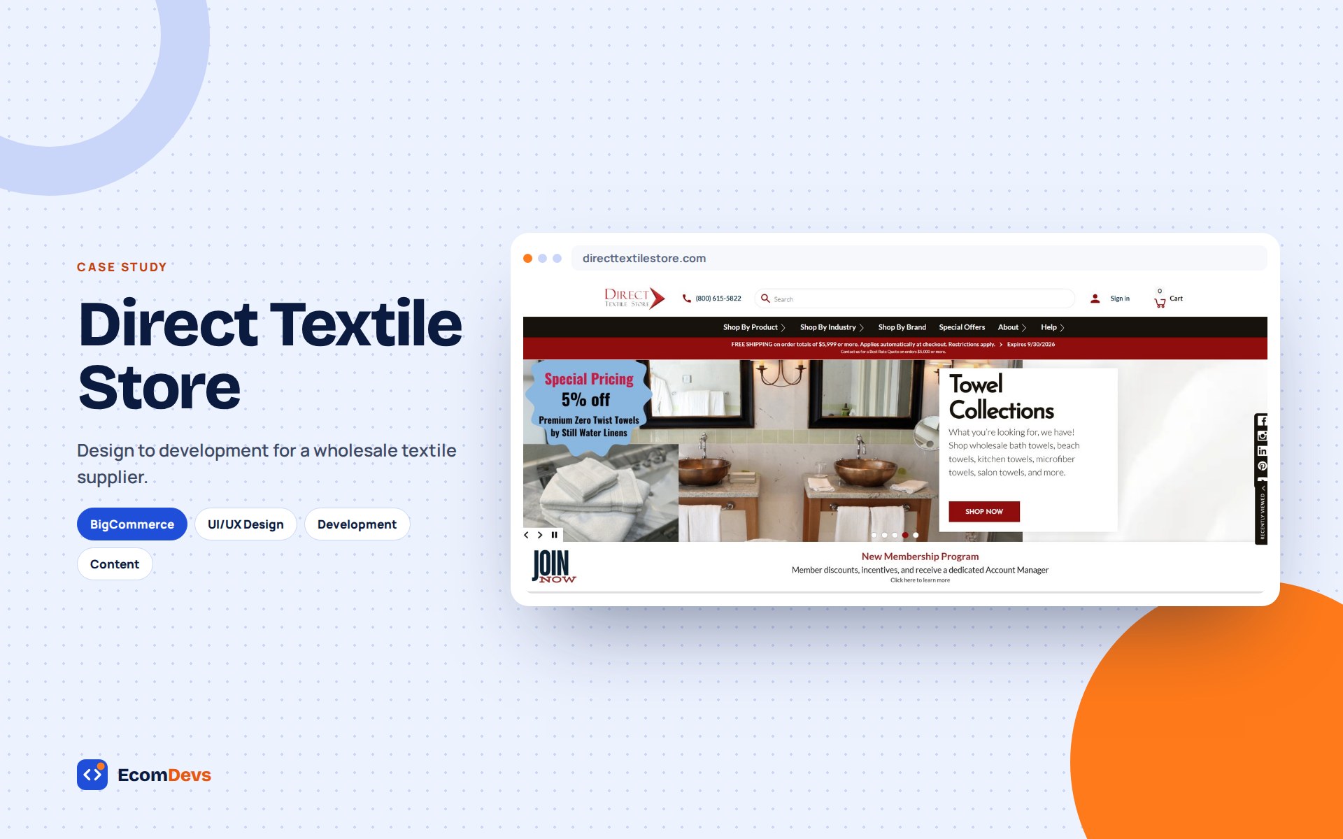 Direct Textile Store case study